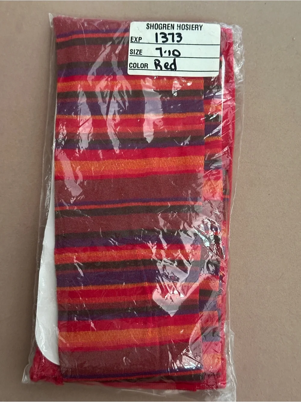 NEW Vintage Striped Red Multicolor Tights Kids 70s style Colorful READ DESCRIP